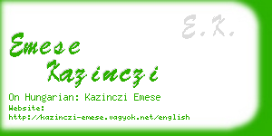 emese kazinczi business card